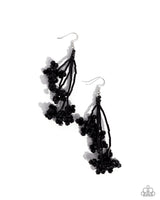 Petaled Precipitation - Black Earrings Paparazzi