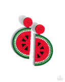 Watermelon Welcome - Red Earrings Paparazzi