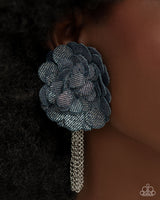 Dauntless Denim - Blue Denim Flower Earring