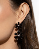 A Blast of Blossoms - Black Earrings Paparazzi