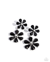 A Blast of Blossoms - Black Earrings Paparazzi