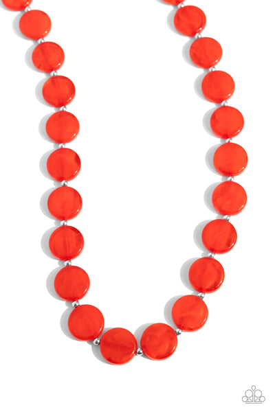 Bright Backdrop - Red Necklace Paparazzi