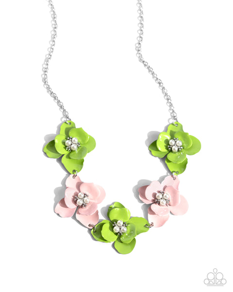 Pastel Pizzazz - Green Necklace Paparazzi