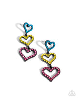 Sweetheart Succession - Pink Heart Earrings Paparazzi