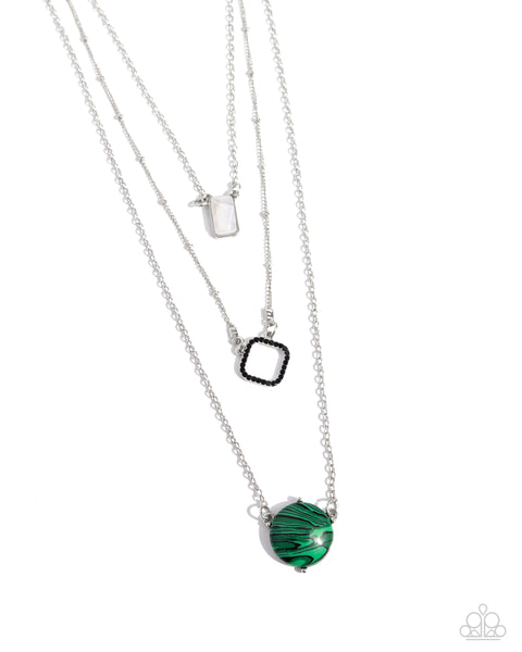 Playfully Panache - Green Necklace Paparazzi