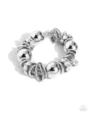 Coiled Confidence - White Bracelet Paparazzi