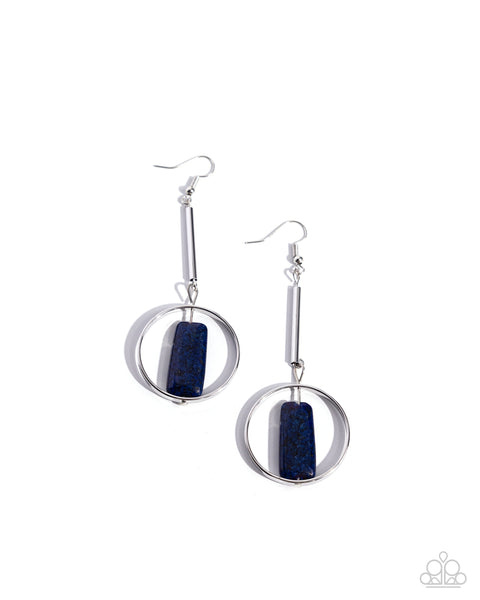 Serendipitous Stones - Blue Earrings Paparazzi