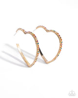 Halftime Hearts - Multi-Colored Heart Earrings