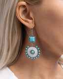 Earthy Emblem - White Earrings Paparazzi