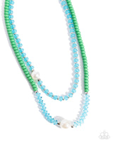 Multicolored Masquerade - Green Necklace Paparazzi