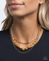 Beaded Behavior - Yellow Necklace Paparazzi