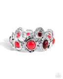 Hammered High - Red Bracelet Paparazzi