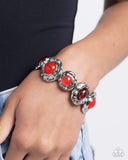 Hammered High - Red Bracelet Paparazzi