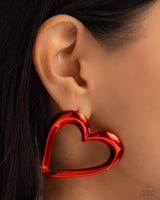 Admirable Acclaim - Red Heart Earrings Paparazzi