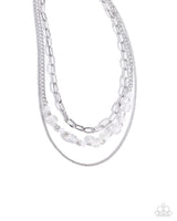 Beaded Behavior - White Necklace Paparazzi