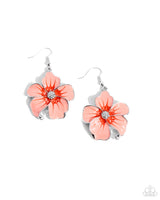 Floral Flavor - Orange Floral Earrings Paparazzi