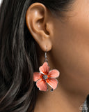 Floral Flavor - Orange Floral Earrings Paparazzi