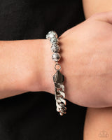 Foiled Feature - Silver Bracelet Paparazzi