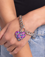 Enamored Elegance - Purple Heart Bracelet Paparazzi