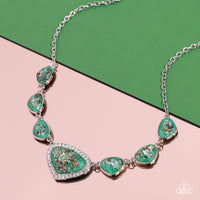 Discreet Dazzle - Green Necklace Paparazzi