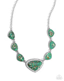 Discreet Dazzle - Green Necklace Paparazzi