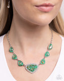 Discreet Dazzle - Green Necklace Paparazzi