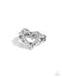 Just a Crush - White Heart Ring Paparazzi