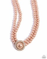 Valuable Verdict - Brown Pearl Necklace Paparazzi