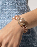 Valuable Victor - Brown Pearl Bracelet Paparazzi