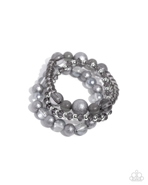 Shattered Stack - Silver Bracelet Paparazzi