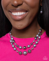 Beaded Benefit - Silver Necklace Paparazzi