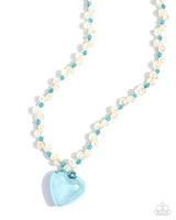 Mermaid Model - Blue Heart Necklace Paparazzi