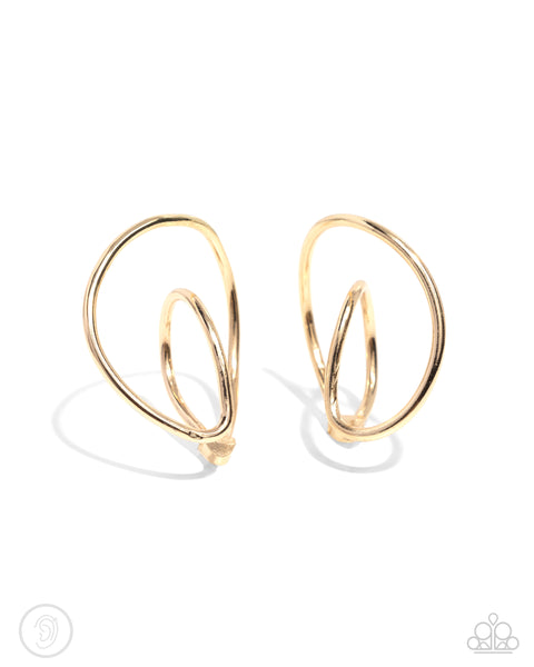 Wraparound Whimsy - Gold Ear Cuff Earrings Paparazzi