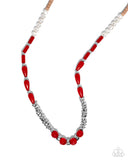 Dainty Diversity - Red Necklace Paparazzi