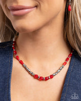 Dainty Diversity - Red Necklace Paparazzi