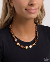 Spotted Safari - Brown Necklace Paparazzi