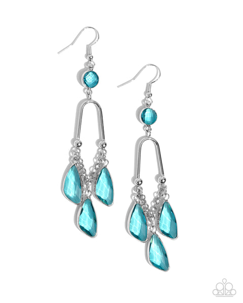 Winged Wardrobe - Blue Earrings Paparazzi