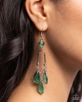 Winged Wardrobe - Green Earrings Paparazzi