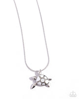 Sea Turtle Statement - White Necklace Paparazzi