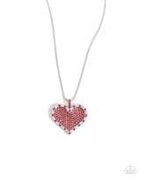 Affectionate Advance - Red Heart Necklace Paparazzi