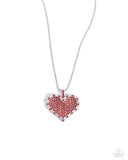 Affectionate Advance - Red Heart Necklace Paparazzi