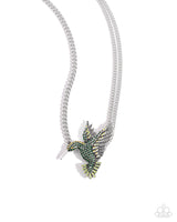 Hummingbird Headline - Green Necklace Paparazzi