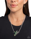 Hummingbird Headline - Green Necklace Paparazzi