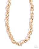 Industrial Imitation - Gold Necklace Paparazzi