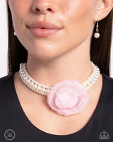 Radiant Rosette - Pink Flower Necklace Paparazzi