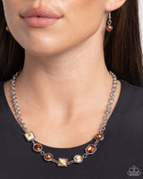 Bejeweled Bravado - Brown Necklace Paparazzi