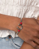 Horseshoe Habit - Red Bracelet Paparazzi