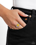 Earthy Embellishment - Yellow Ring Paparazzi