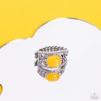 Earthy Embellishment - Yellow Ring Paparazzi