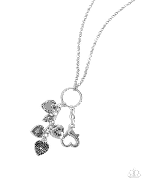 Haute Heartstrings - White Heart Lanyard Necklace